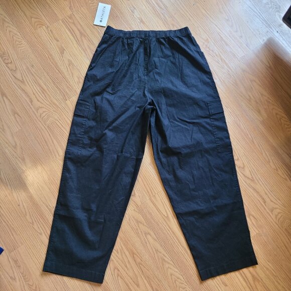 NEW NWT! ATHLETA PARADISE STRAIGHT LEG CARGO PANTS STRETCH LINEN sz M - Picture 4 of 8